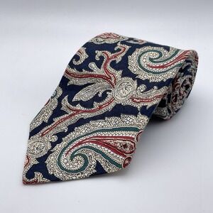 Polo Ralph Lauren 100% Linen Tie Made In USA Paisley‎ Designer 3.5"W x 57"L